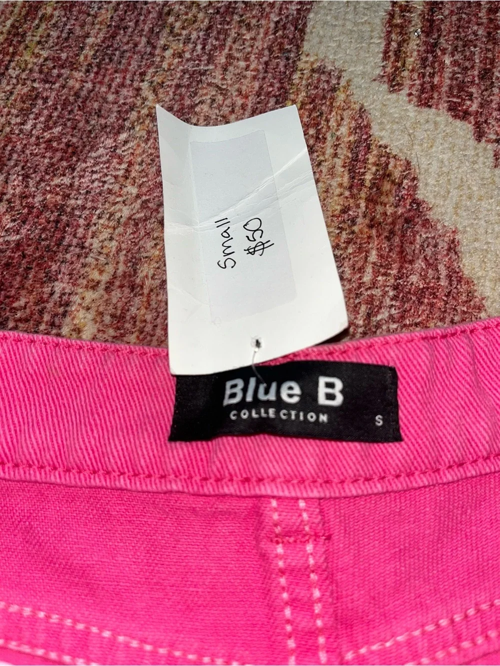 Blue B Hot Pink Embellished Denim Shorts - Picture 2 of 9